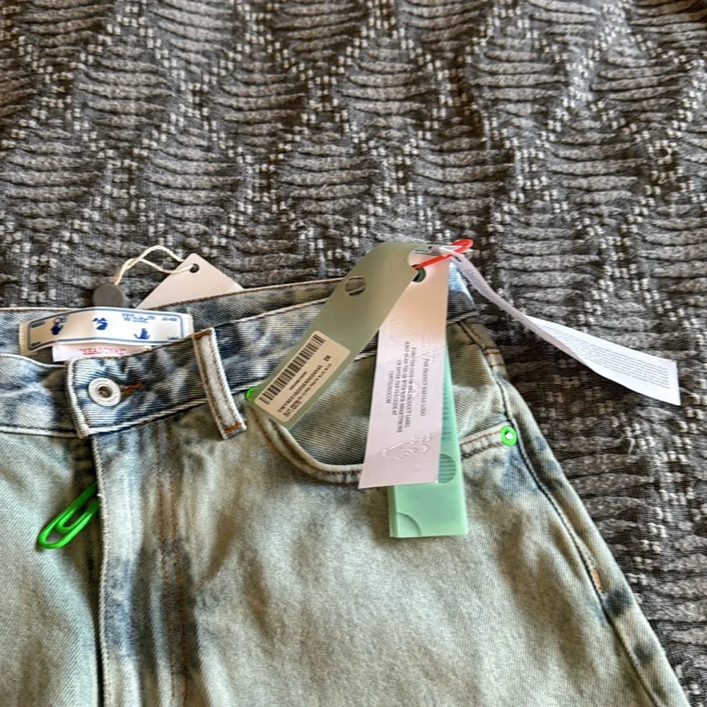 Off-White blue marbled curve jeans - Picture 4 of 6